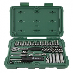 世达（SATA）棘轮套筒扳手汽修小飞套装52件6.3MM系列套筒组套09002 现货